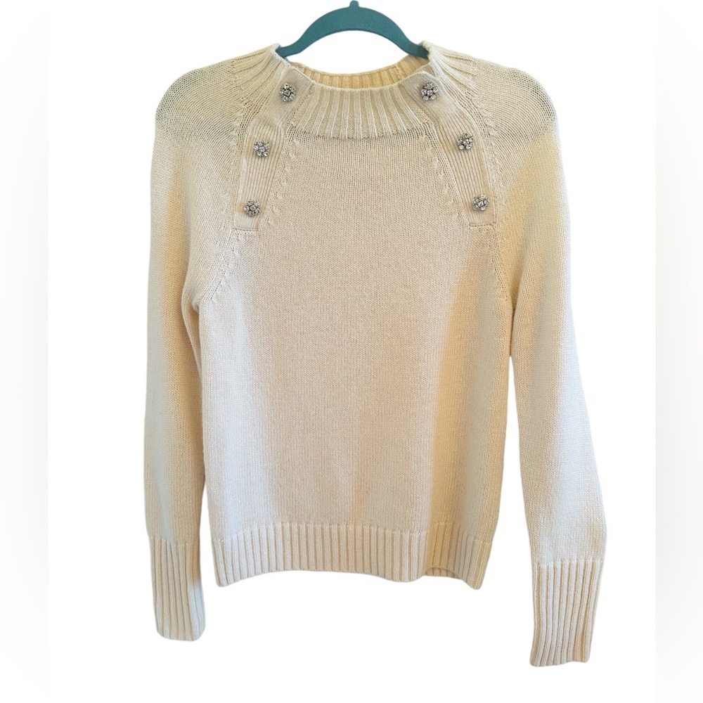 J.CREW RHINESTONE CREW SWEATER